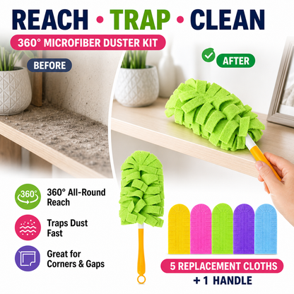 Dust Smarter with a 360° Reusable Duster Set-YFL