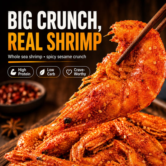 Crispy Whole Sea Shrimp Snack – Real Shrimp Crunch with Sesame Flavor-AFF