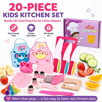 Kids Food Prep Learning Set – Hands-On Kitchen Tools for Little Helpers-AFF