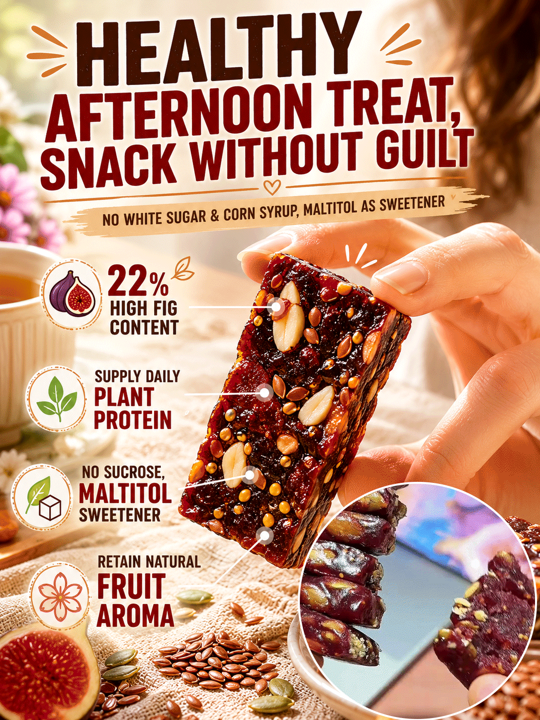 Fig & Flaxseed Snack Bites | Natural Healthy Snacks-AFF