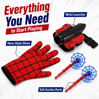 Hero Web Wrist Launcher Toy | Soft Suction Dart Target Play Set-YFL