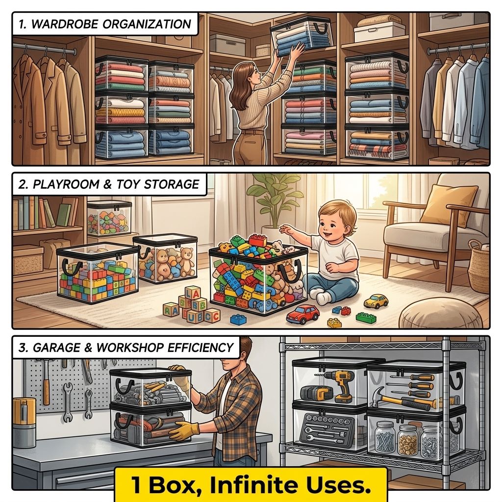 The Ultimate All-Purpose Clear Storage Box: Find Anything in 1 Second! 📦✨-QDL