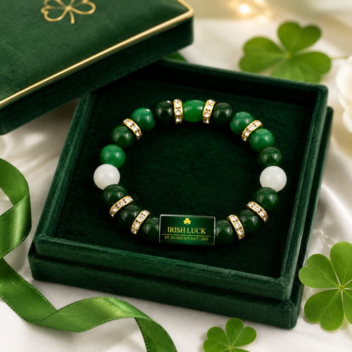 Irish Luck Bracelet for 2026 | Lucky Green Beaded Gift for Everyday Style-YFL