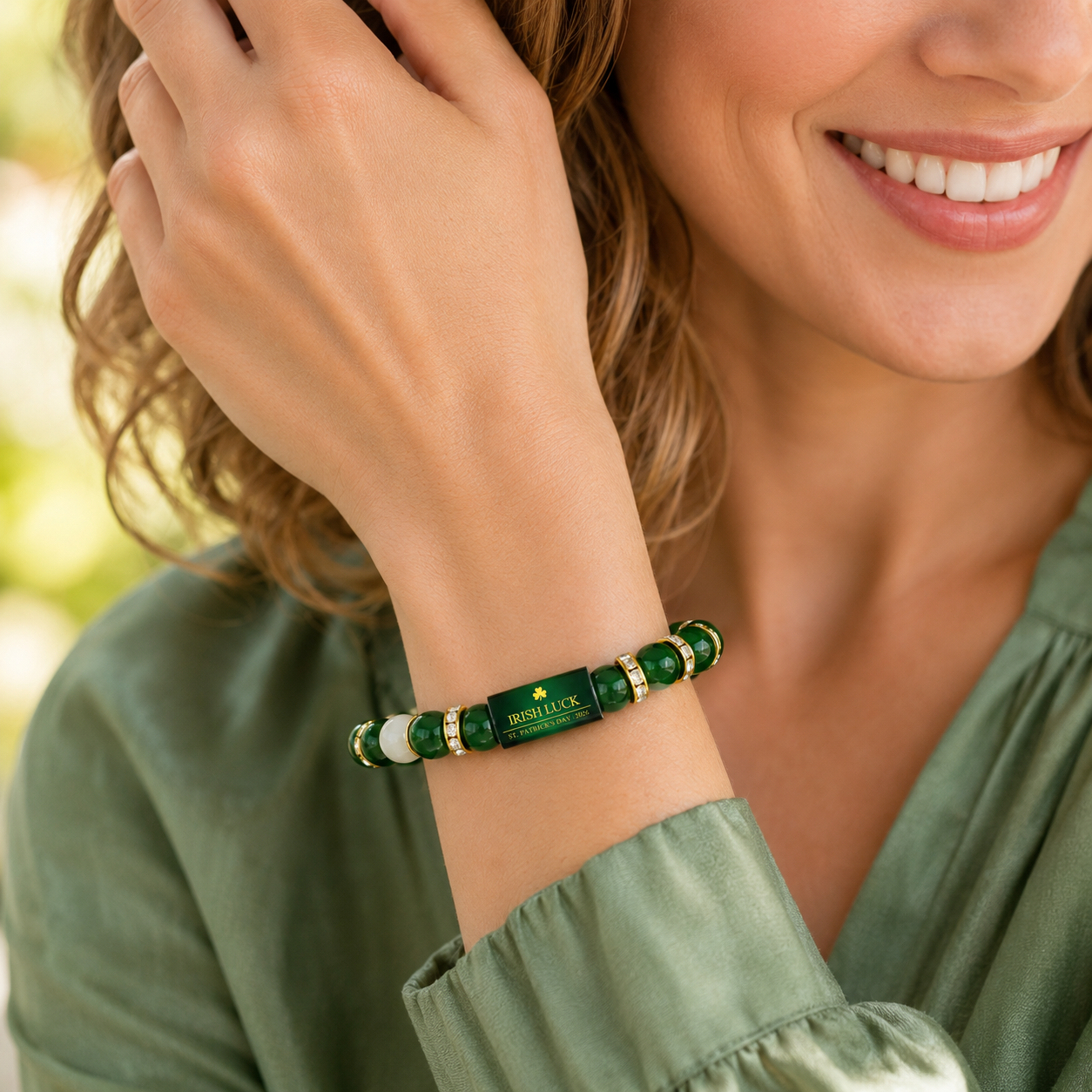 Irish Luck Bracelet for 2026 | Lucky Green Beaded Gift for Everyday Style-YFL