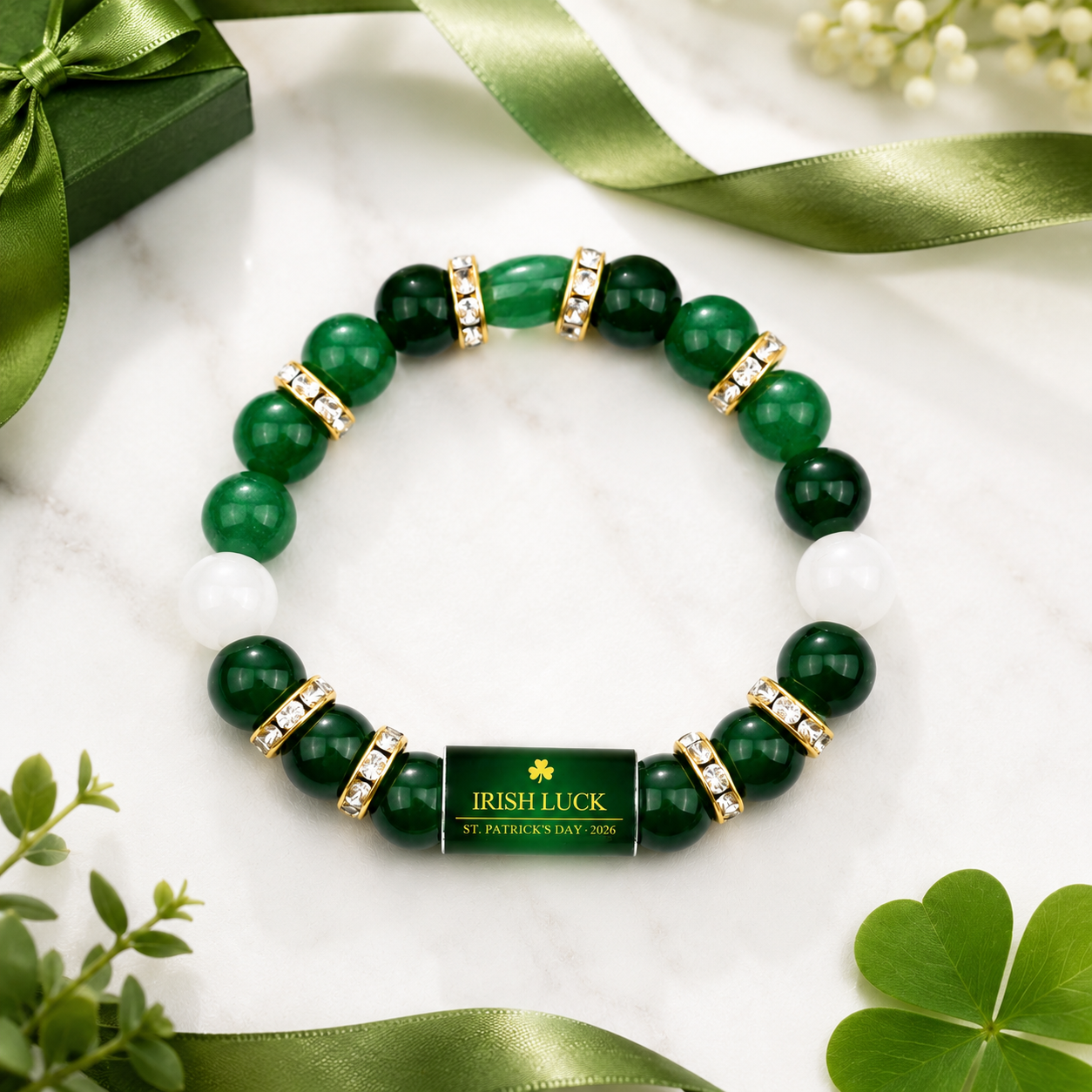 Irish Luck Bracelet for 2026 | Lucky Green Beaded Gift for Everyday Style-YFL
