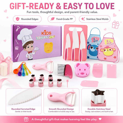 Kids Food Prep Learning Set – Hands-On Kitchen Tools for Little Helpers-AFF