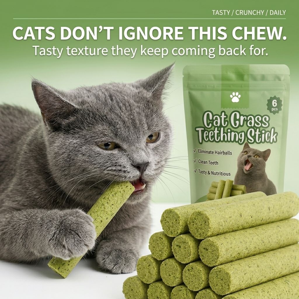 Stop Fighting The Toothbrush. Give Your Cat Something Better To Chew-QDL