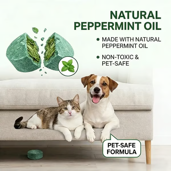 Mighty Natural Peppermint Rodent Repellent Tablets | 90-Day Pest Protection – Safe & Mess-Free 🐭💪-QDL
