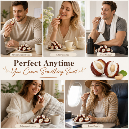 🌰 Cashew Puff Jujube – No Added Sugar Healthy Snack with Whole Cashew Center-AFF
