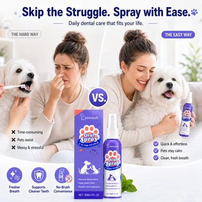 Pet Oral Cleanse Spray for Dogs & Cats – Fresh Breath, Plaque Support & Easy Daily Oral Care-YFL
